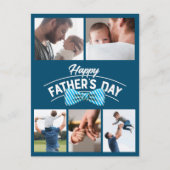 Happy Vathers Day 5 Foto Collage Postkarte (Vorderseite)