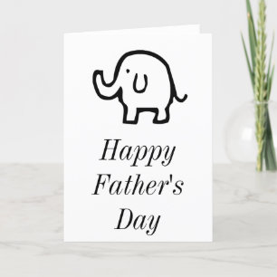 Happy Vathers Day Baby Elephant Niedlich einfach C Feiertagskarte