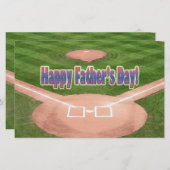 Happy Vathers Day Baseball Briefpapier (Vorne/Hinten)