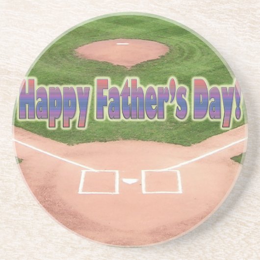 Happy Vathers Day Baseball Getränkeuntersetzer (Vorne)