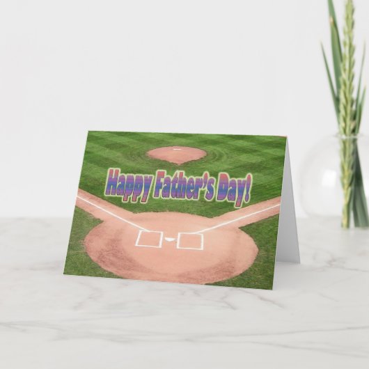 Happy Vathers Day Baseball Karte (Vorderseite)
