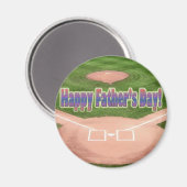 Happy Vathers Day Baseball Magnet (Vorderseite/Rückseite)