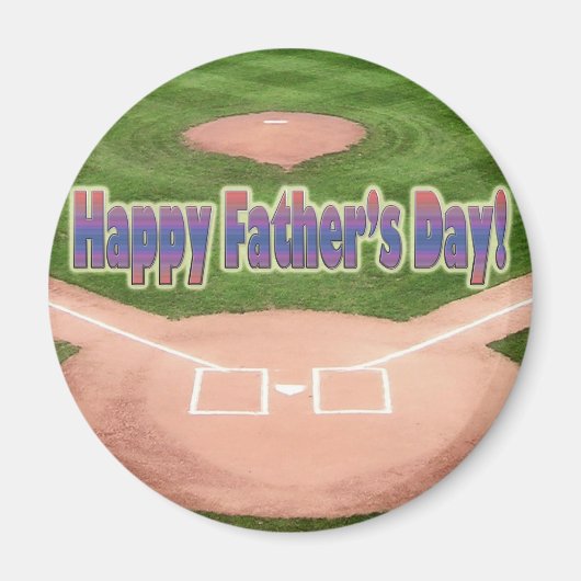 Happy Vathers Day Baseball Magnet (Vorne)