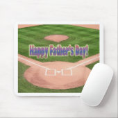 Happy Vathers Day Baseball Mousepad (Mit Mouse)