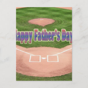 Happy Vathers Day Baseball Postkarte