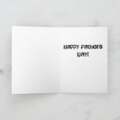 Happy Vathers Day (benutzerdefinierter Text) Karte (Innenseite)