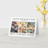 Happy Vathers Day BEST STEPDAD JE 3 Fotos Karte (Gelbe Blume)