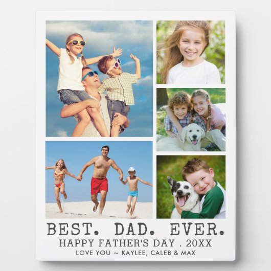Happy Vathers Day BEST VATER EVENT 5 Foto Collage Fotoplatte (Vorderseite)