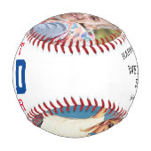 Happy Vathers Day BEST VATER JE 2 Foto Baseball (Vorderseite)