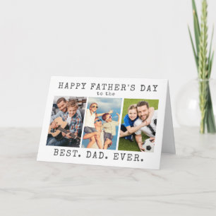 Happy Vathers Day BEST VATER JE 3 Fotos Karte