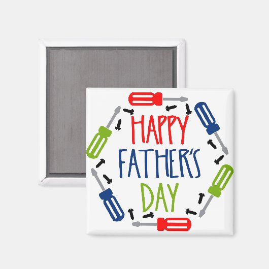 Happy Vathers Day Bester Vater Geschenk Magnet (Vorderseite/Rückseite)