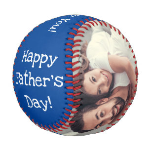 Happy Vathers Day Bester Vater je 2 Foto Blau Baseball