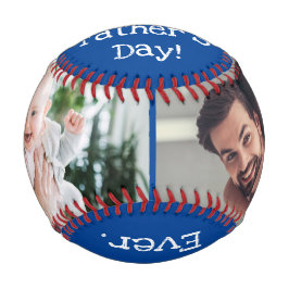 Happy Vathers Day Bester Vater je 2 Foto Blau Baseball