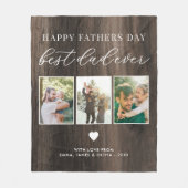 Happy Vathers Day Bester Vater je 3 FotoCollage Fleecedecke (Vorderseite)