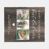 Happy Vathers Day Bester Vater je 3 FotoCollage Fleecedecke (Vorderseite (Horizontal))