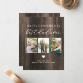 Happy Vathers Day Bester Vater je 3 FotoCollage Mitteilungskarte (Vorderseite/Rückseite Beispiel)