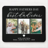 Happy Vathers Day Bester Vater je 3 FotoCollage Mousepad (Vorne)