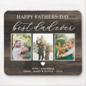 Happy Vathers Day Bester Vater je 3 FotoCollage Mousepad (Vorne)