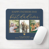 Happy Vathers Day Bester Vater je 3 FotoCollage Mousepad (Mit Mouse)