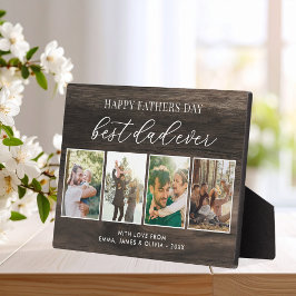 Happy Vathers Day Bester Vater je 4 FotoCollage Fotoplatte