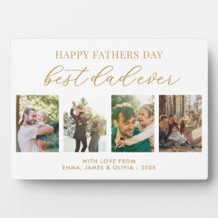 Happy Vathers Day Bester Vater je 4 FotoCollage Fotoplatte