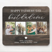 Happy Vathers Day Bester Vater je 4 FotoCollage Mousepad (Vorne)