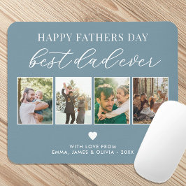 Happy Vathers Day Bester Vater je 4 FotoCollage Mousepad