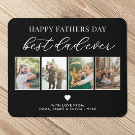 Happy Vathers Day Bester Vater je 4 FotoCollage Mousepad