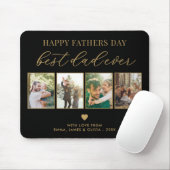 Happy Vathers Day Bester Vater je 4 FotoCollage Mousepad (Mit Mouse)