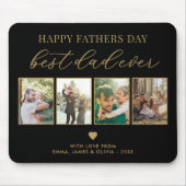 Happy Vathers Day Bester Vater je 4 FotoCollage Mousepad (Vorne)