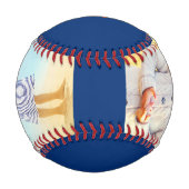Happy Vathers Day Blue Orange White Custom 2 Foto Baseball (Vorderseite)