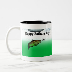 Happy Vathers Day Card Angelboot Zweifarbige Tasse