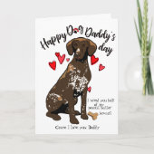 Happy Vathers Day Card - Ihr Kurzer Hair Pointer Karte (Vorderseite)