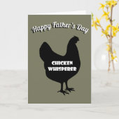 Happy Vathers Day Chicken Whisperer Karte (Gelbe Blume)