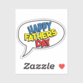 HAPPY VATHER'S DAY Comic Buch Pop Kunst individuel Aufkleber (Blatt)