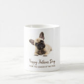 Happy Vathers Day Custom French Bulldog Kaffeetasse (Mittel)