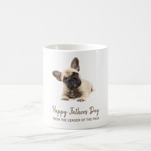 Happy Vathers Day Custom French Bulldog Kaffeetasse (Mittel)