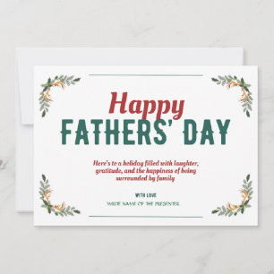 HAPPY VATHERS' DAY Custom Holiday Card Feiertagskarte