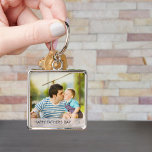 Happy Vathers Day Custom Vater and Child Foto Schlüsselanhänger<br><div class="desc">Sage einen glücklichen Vatertag mit einem Foto-Schlüsselanhänger. Eine perfekte Gelegenheit, um ein Foto von Vater und Sohn oder Tochter, oder die ganze Familie, als einen schönen Sake und einen zeitlosen Schatz zu genießen jeden Tag. Die Vorlage ist für Sie bereit, den Text zu bearbeiten, wenn Sie möchten, und auch das...</div>