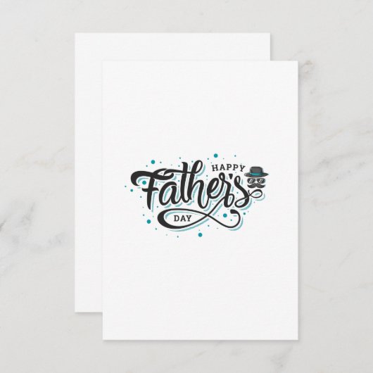 Happy Vathers Day Dankeskarte (Vorne/Hinten)