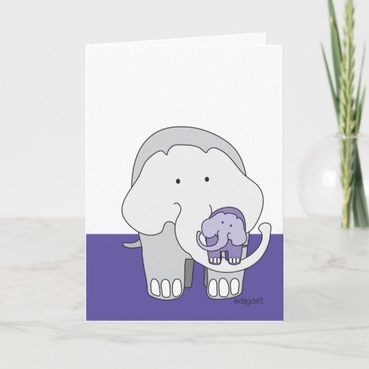 Happy Vathers Day - Elefant Karte (Vorderseite)