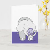 Happy Vathers Day - Elefant Karte (Gelbe Blume)