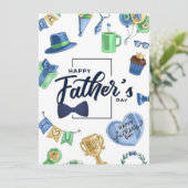 Happy Vathers Day Feiertagskarte (Stehend Vorderseite)