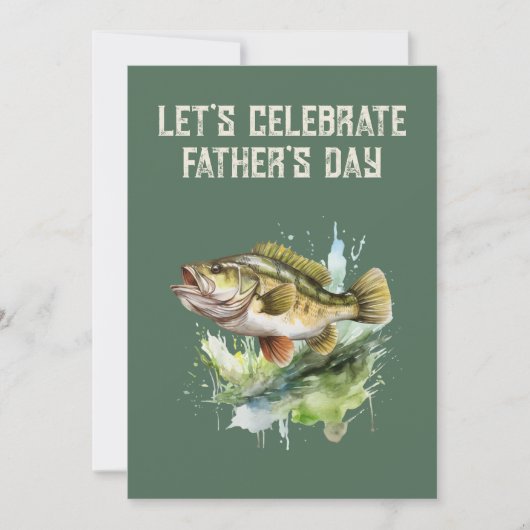 Happy Vathers Day Fish Party Einladung (Vorderseite)