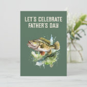 Happy Vathers Day Fish Party Einladung (Stehend Vorderseite)
