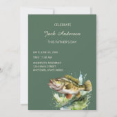 Happy Vathers Day Fish Party Einladung (Rückseite)