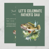 Happy Vathers Day Fish Party Einladung (Vorne/Hinten)