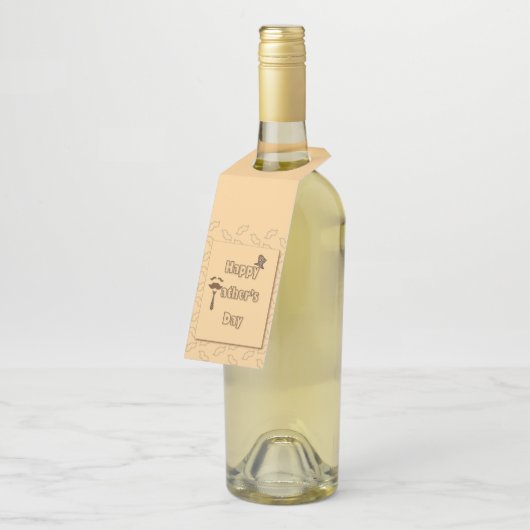 Happy Vathers Day Flaschenanhänger (Angewinkelt)
