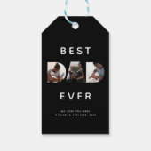 Happy Vathers Day Foto Collage Bester Vater je Geschenkanhänger (Rückseite)