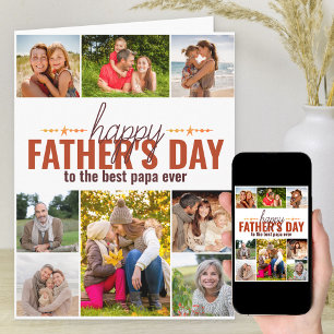 Happy Vathers Day Foto Collage Personalisiert Karte